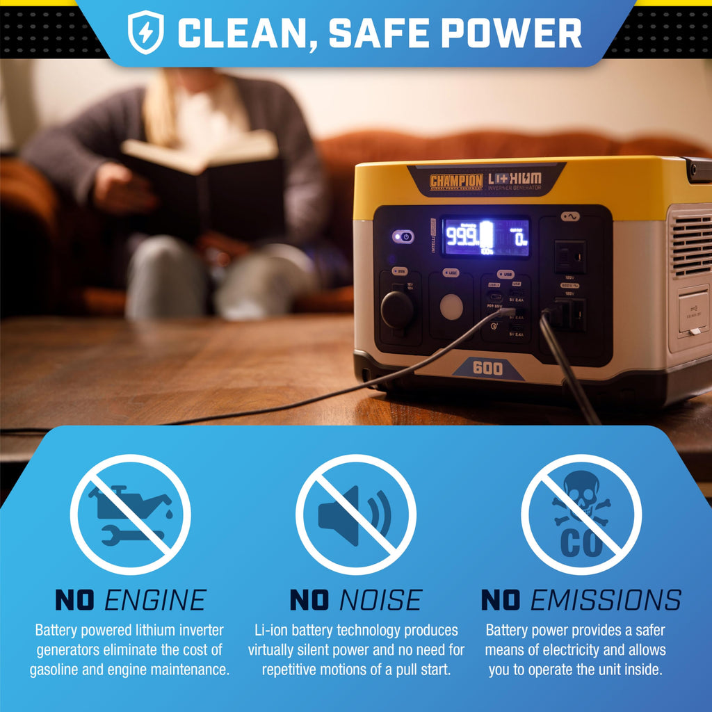 Champion Power Equipment 579-Wh Portable Solar Power Station and 200-Watt Solar Panel