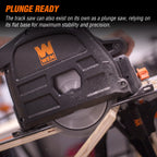 WEN Cordless 6.5-Inch Track Saw, Brushless with Variable Speed, Two 20V Max 4.0 Ah Batteries, and Charger (20691)