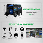 DuroMax XP15000HXT+ 15,000 Watt Portable Tri Fuel EFI Portable Generator - 50 State Approved