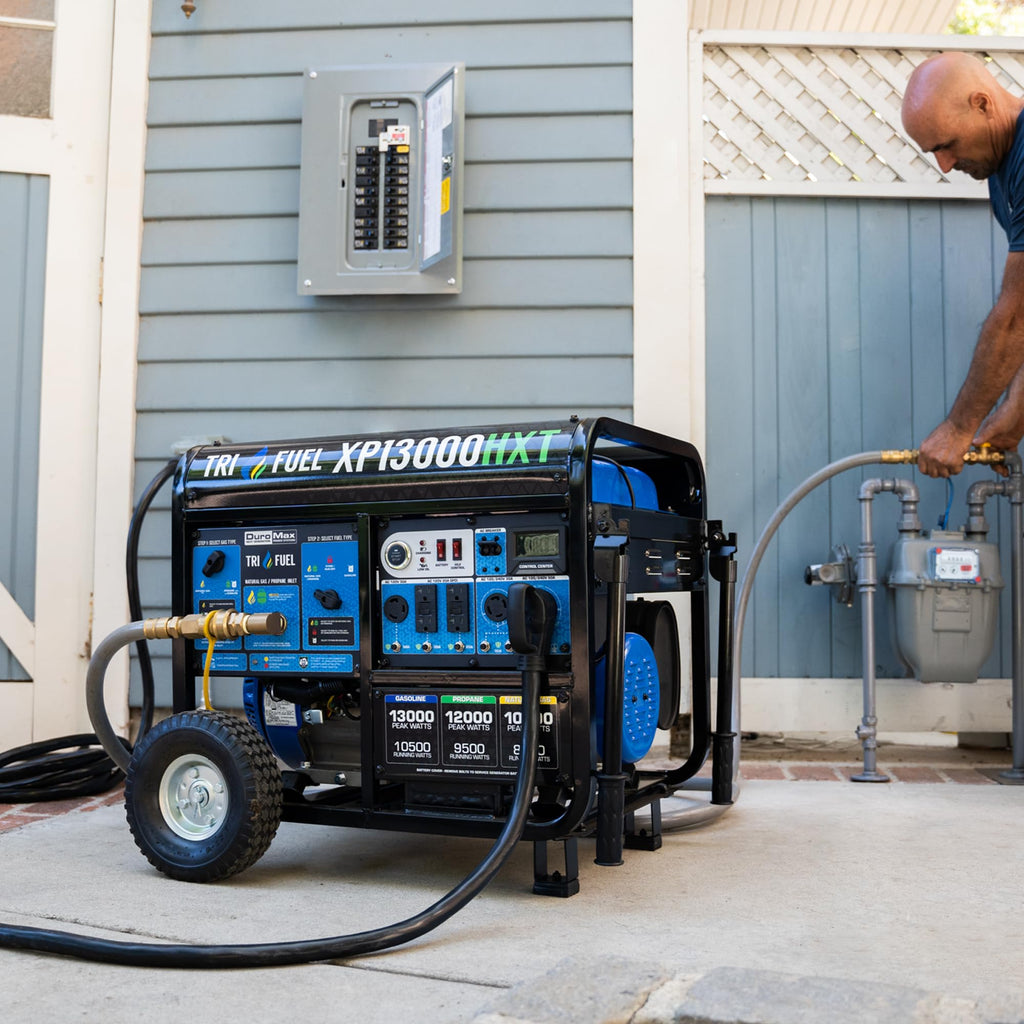DuroMax XP15000HXT+ 15,000 Watt Portable Tri Fuel EFI Portable Generator - 50 State Approved