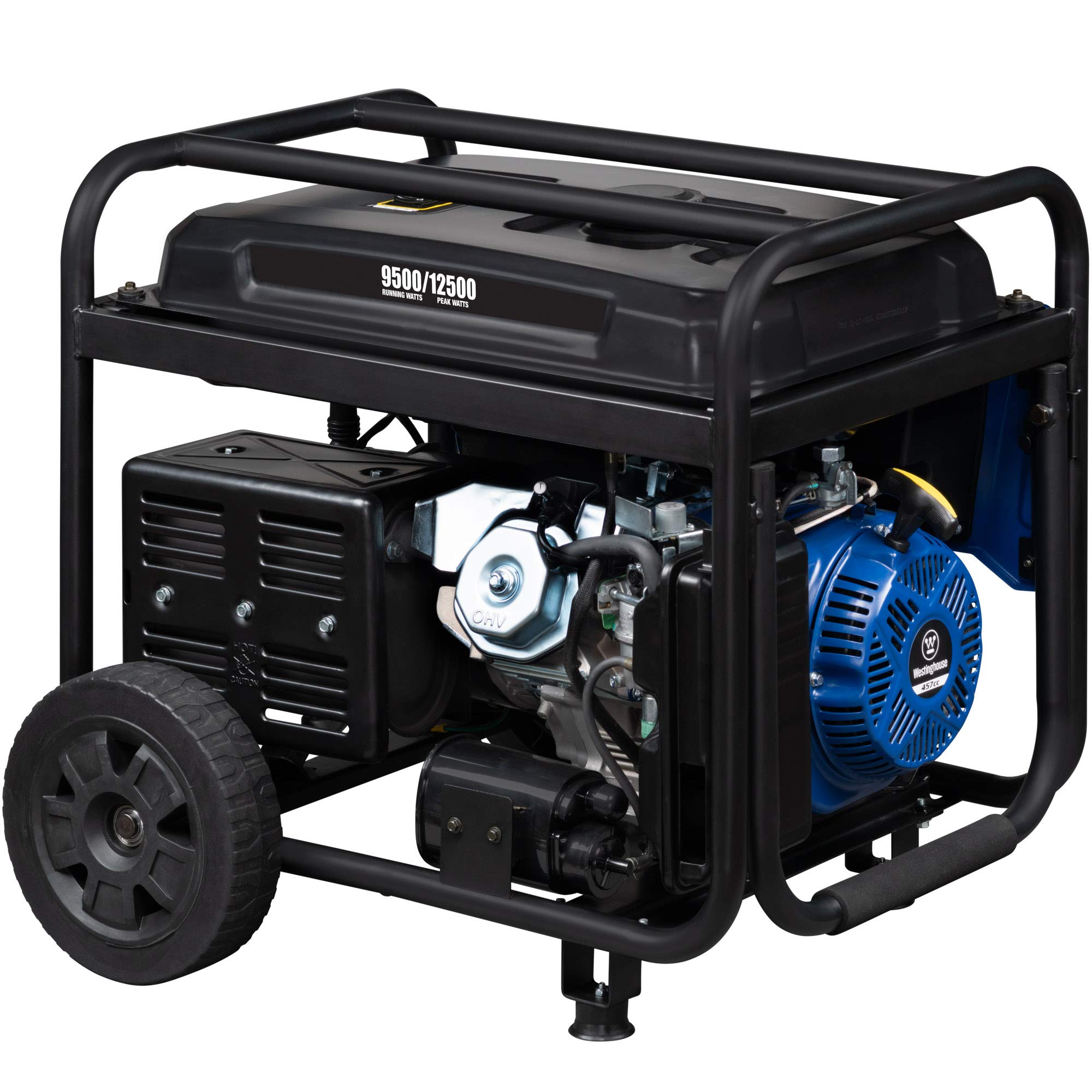 Westinghouse Outdoor Power Equipment 12500 Peak Watt Home Backup Portable Generator, Remote Electric Start with Auto Choke, Transfer Switch Ready 30A & 50A Outlets, Gas Powered