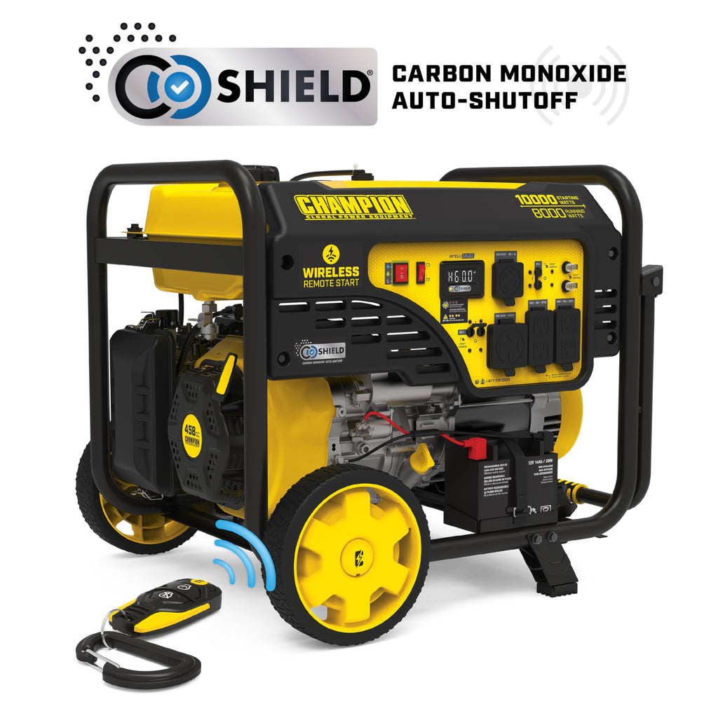 Champion Power Equipment 10,000-Watt Wireless Remote Start Home Backup Portable Generator with Free 3-Year Warranty