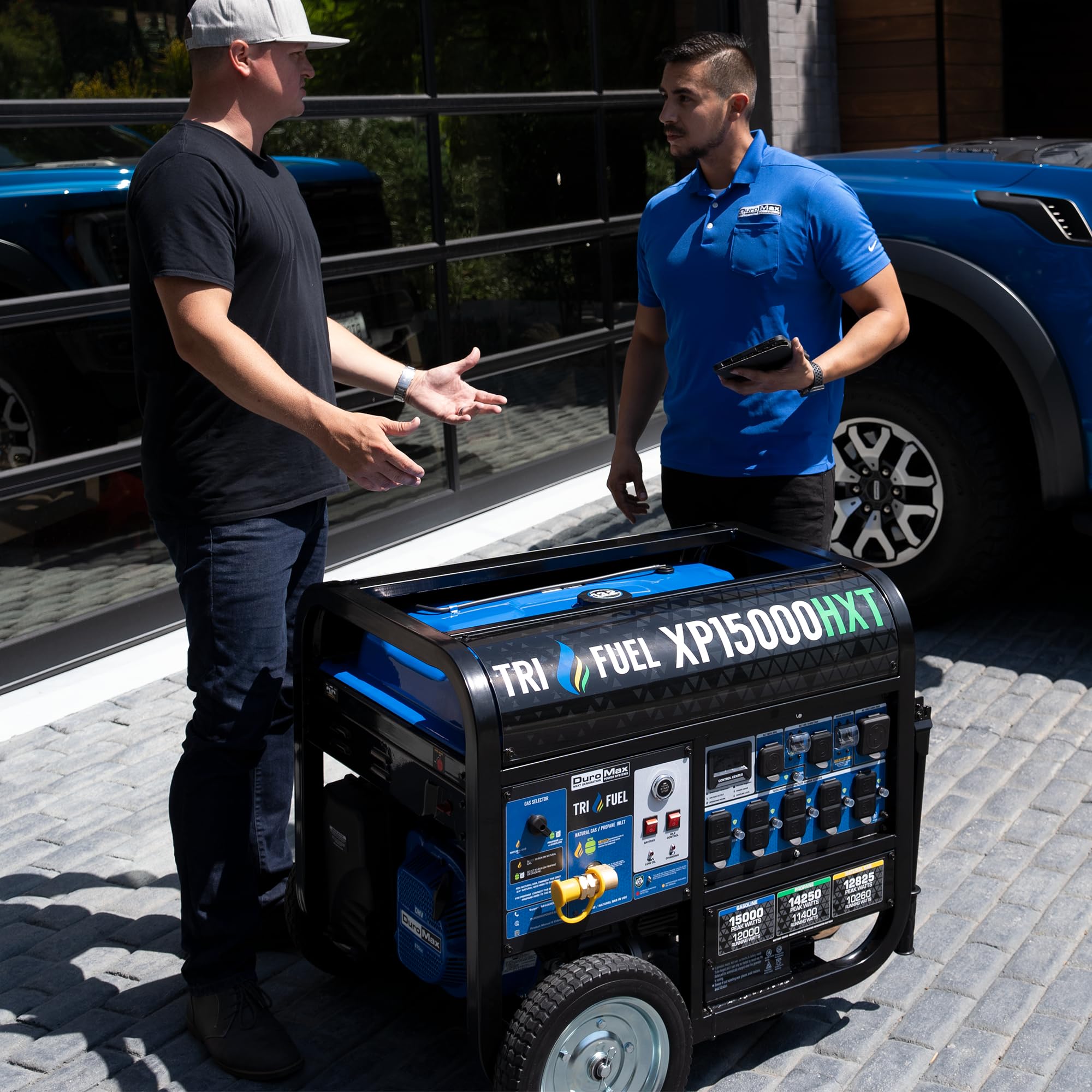 DuroMax XP15000HXT+ 15,000 Watt Portable Tri Fuel EFI Portable Generator - 50 State Approved