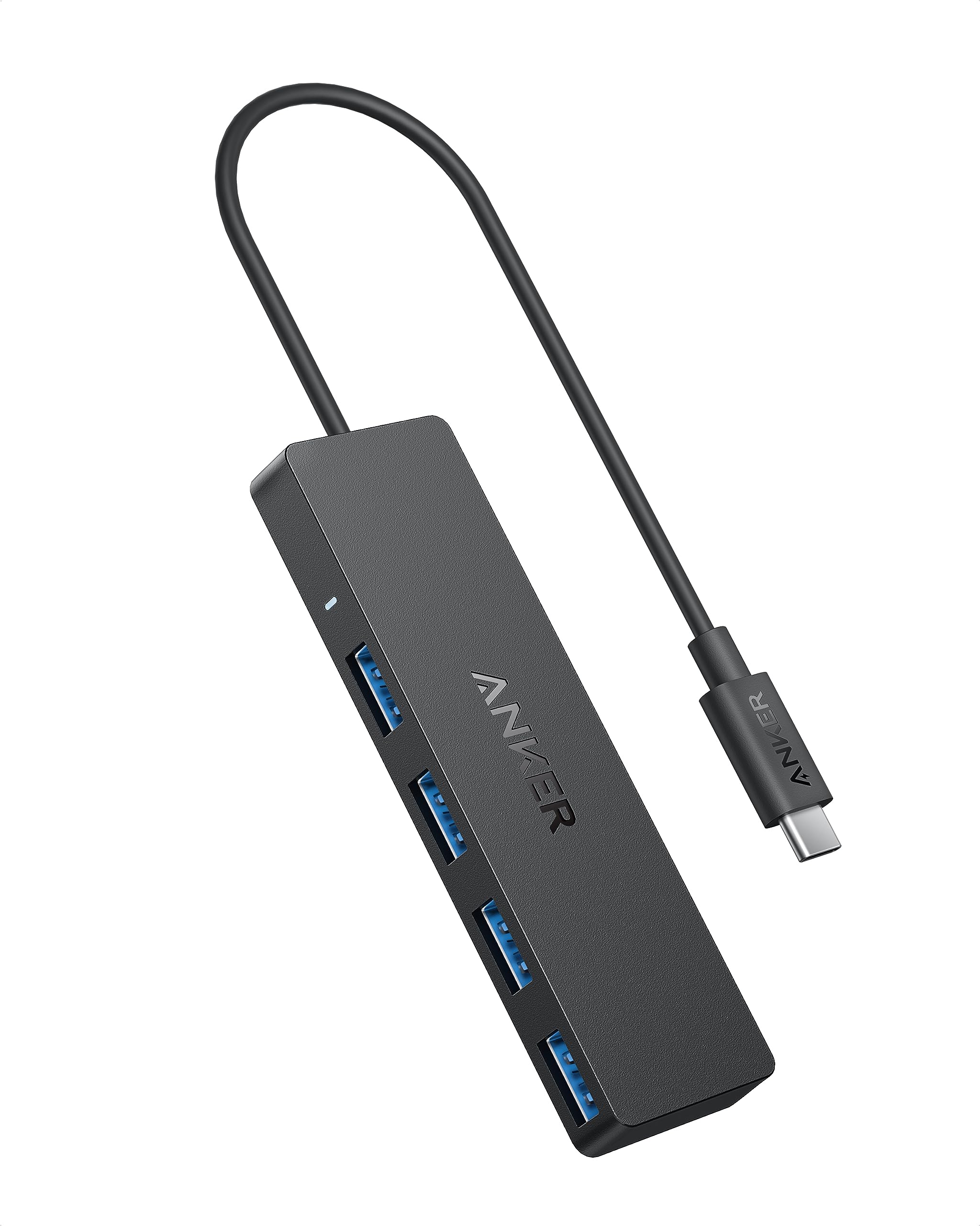 Anker USB Hub 4 Ports with 5Gbps Data Transfer, Multiple USB 3.0 Hub, USB Splitter for Laptop, Extender for A Port Laptop, PC, Desktop and More [Charging Not Supported](0.7 ft USB-A)