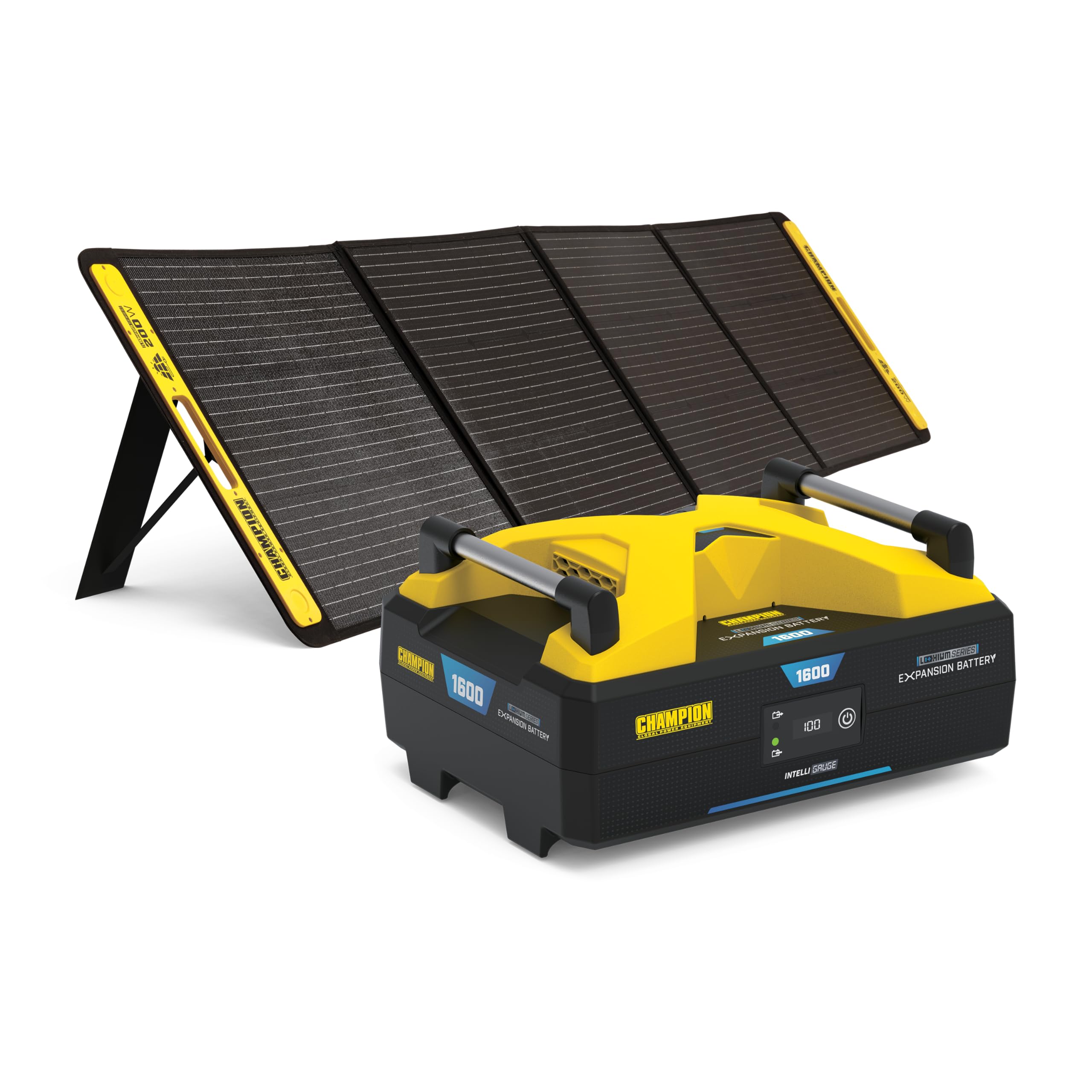 Champion Power Equipment 1638-Wh Lithium Ion Expansion Battery and 200-Watt Solar Panel