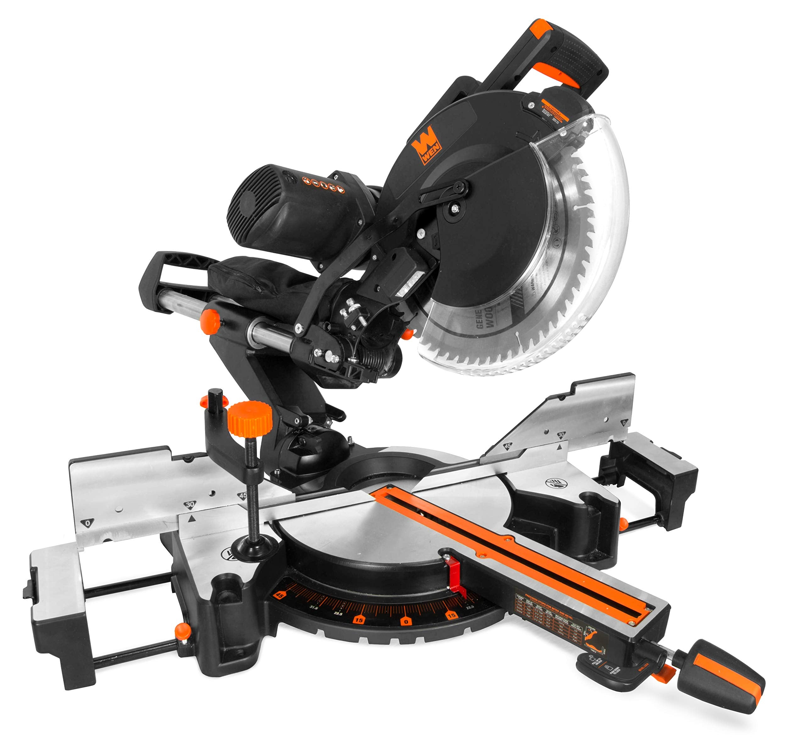 WEN MM1215 15-Amp 12-Inch Dual Bevel Sliding Compound Miter Saw with LED Cutline