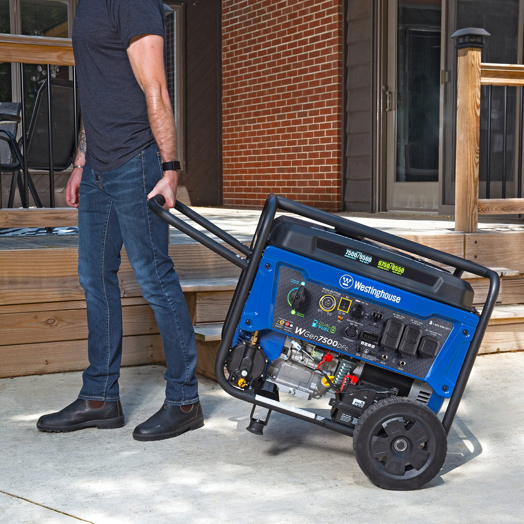 Westinghouse 9500 Peak Watt Dual Fuel Home Backup Portable Generator, Remote Electric Start, Transfer Switch Ready, Gas & Propane Powered