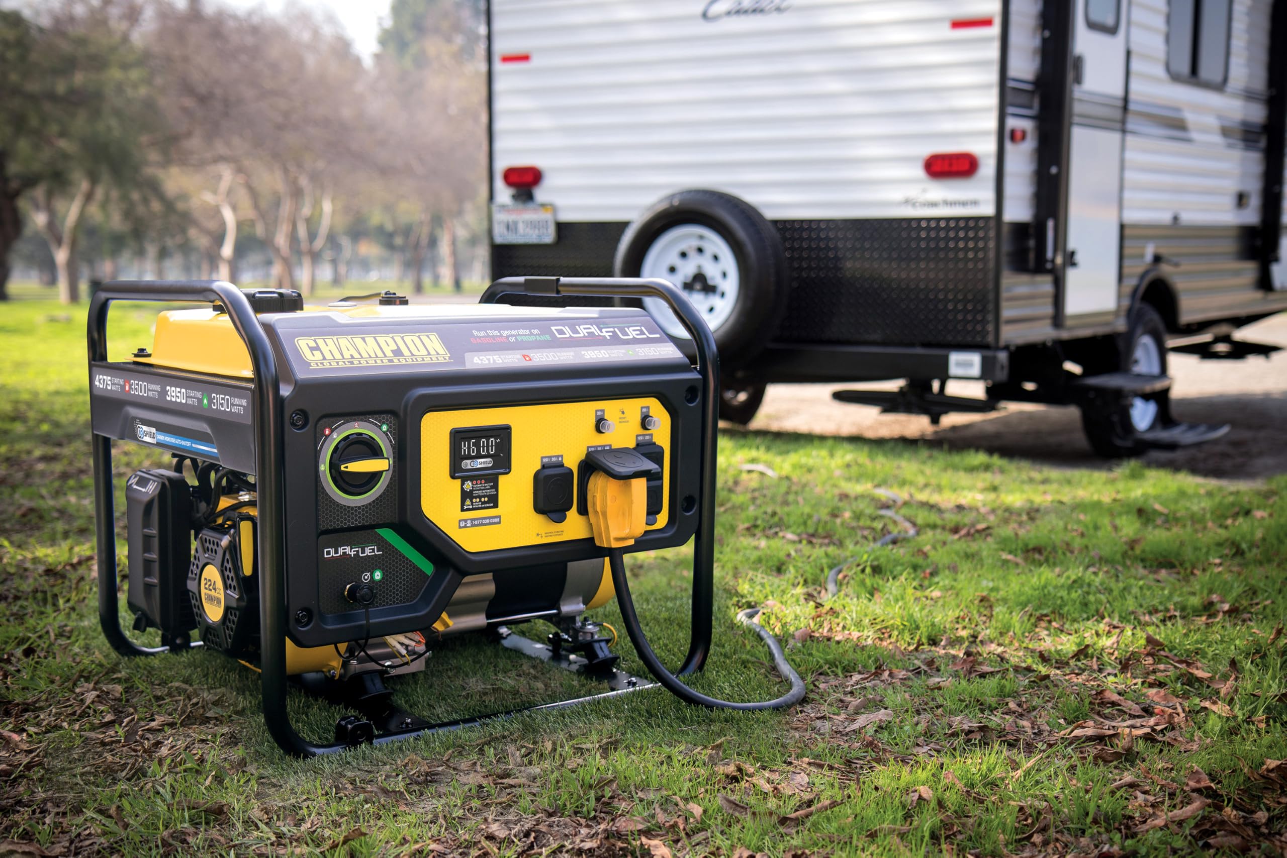 Champion Power Equipment 4375-Watt Dual Fuel RV Ready Portable Generator with Free 3-Year Warranty