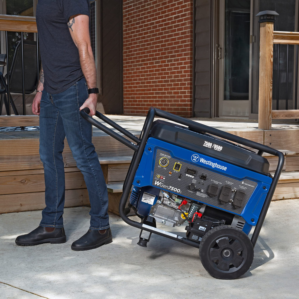 Westinghouse 9500 Peak Watt Dual Fuel Home Backup Portable Generator, Remote Electric Start, Transfer Switch Ready, Gas & Propane Powered