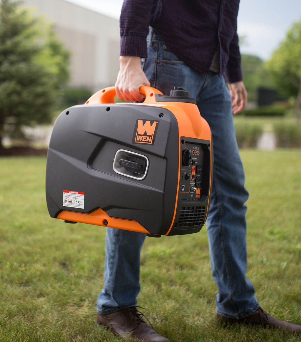 WEN 56235iX 2350-Watt Portable Inverter Generator with Fuel Shut Off and CO Sensor, Black