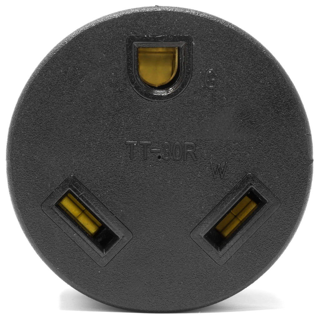WEN GNA030, NEMA L5-30P Twist-Lock Power Plug to TT-30R Ready Outlet 120V 30-Amp 3600-Watt Generator to RV Adapter, Black