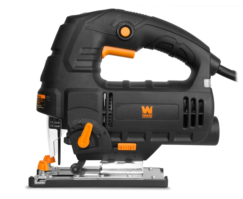 WEN Cordless Jigsaw, Brushless with Variable Speed, 20V Max 4.0 Ah Lithium Ion Battery and Charger (20667)
