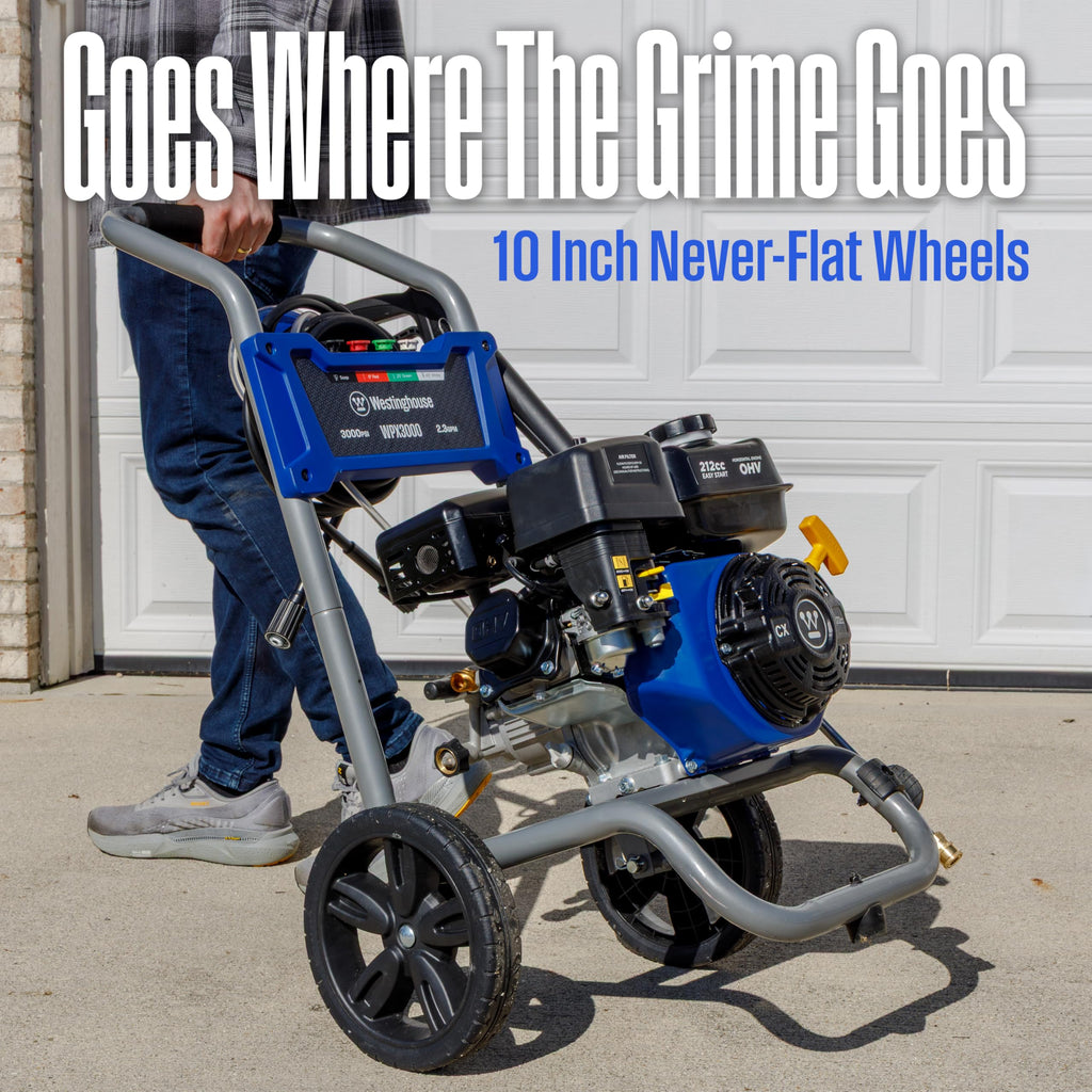 Westinghouse WPX3200 Gas Pressure Washer, 3200 PSI and 2.5 GPM, Onboard Soap Tank, Spray Gun and Wand, 5 Nozzle Set, for Cars/Fences/Driveways/Homes/Patios/Furniture