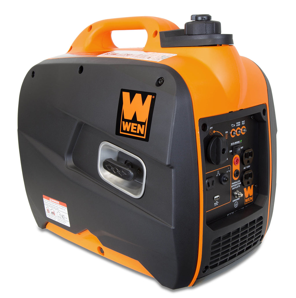 WEN 56235iX 2350-Watt Portable Inverter Generator with Fuel Shut Off and CO Sensor, Black