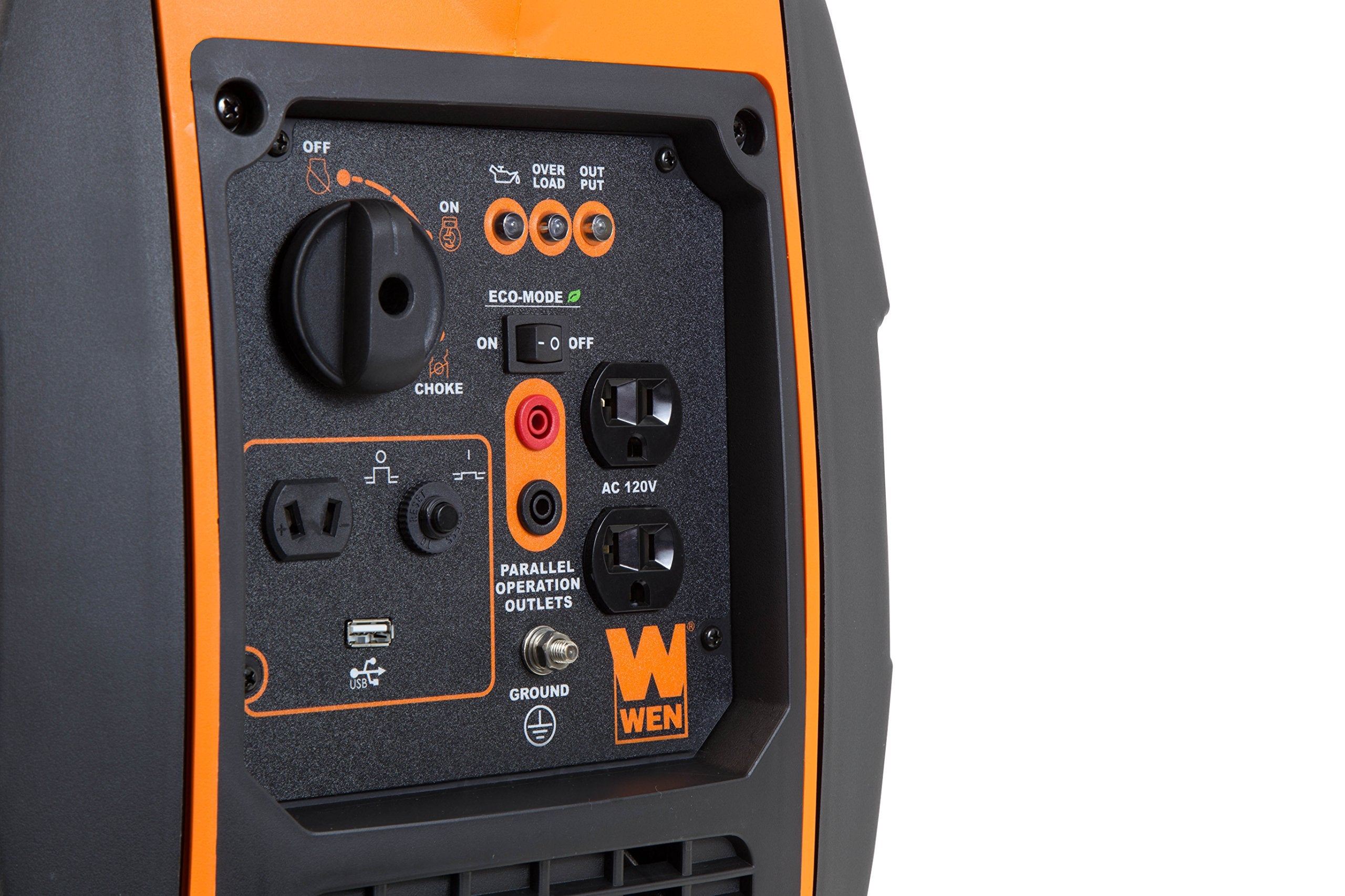 WEN 56235iX 2350-Watt Portable Inverter Generator with Fuel Shut Off and CO Sensor, Black