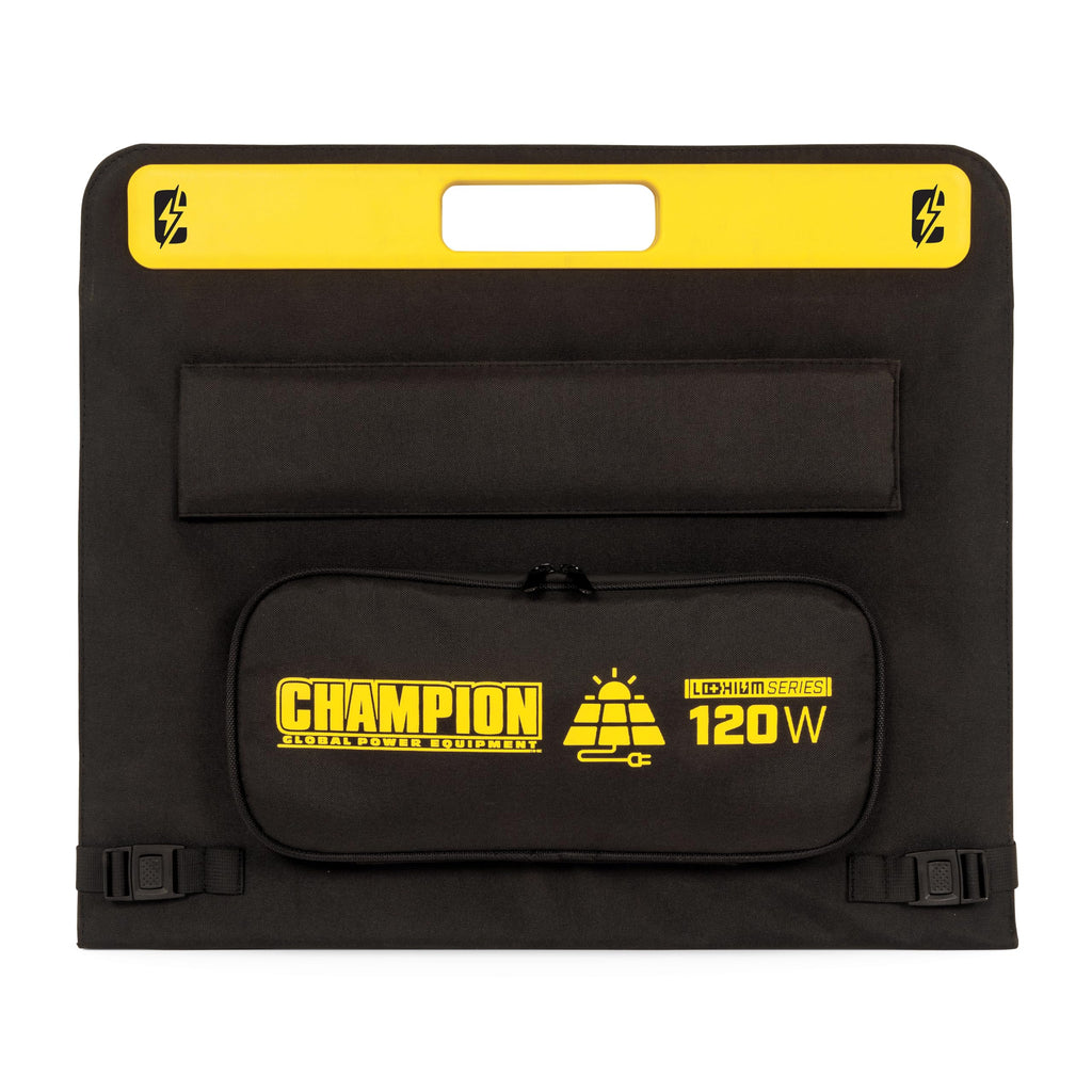 Champion Power Equipment 201246 120-Watt Portable Foldable Solar Panels with Extension Cable and Kickstand