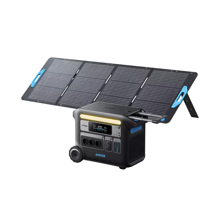 Anker SOLIX F2000 Portable Power Station, PowerHouse 767, 2048Wh GaNPrime Solar Generator with 200W Solar Panel, LiFePO4 Batteries, 4 AC Outlets Up to 2400W for Home, Power Outage, Outdoor Camping